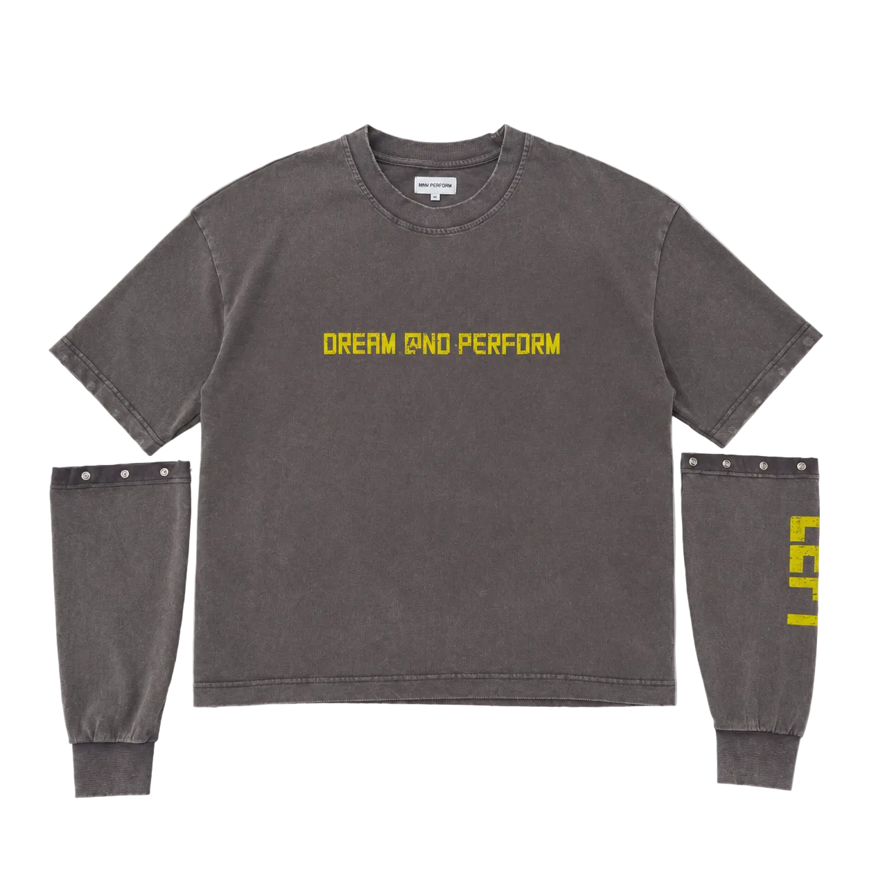 WASHED GREY DETACHABLE LONGSLEEVE