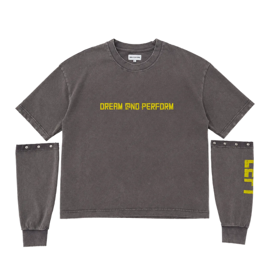 WASHED GREY DETACHABLE LONGSLEEVE