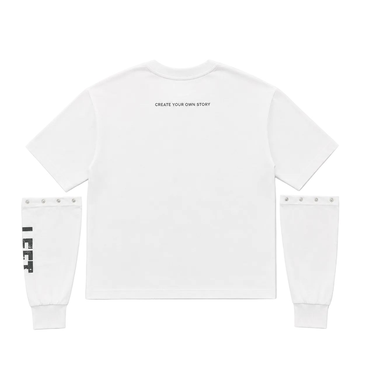 WHITE DETACHABLE LONGSLEEVE