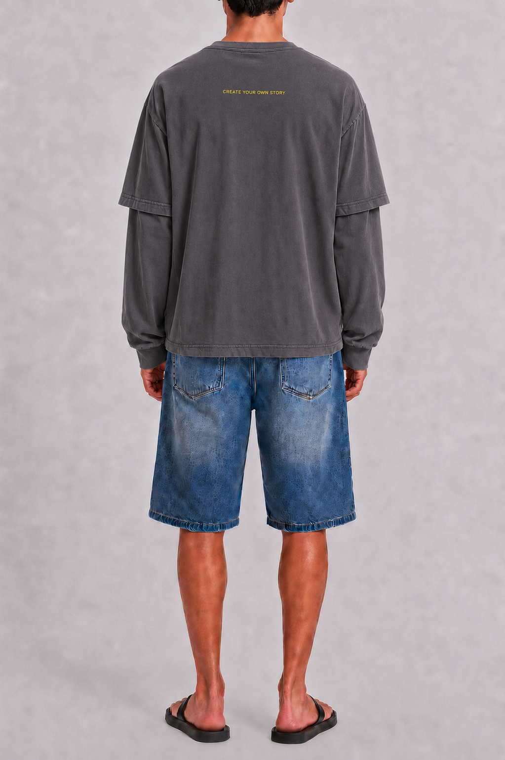 Washed Grey Detachable Longsleeve